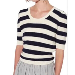 Urban Outfitters Pins & Needles Womens Top Small Navy Striped Knit Nautical